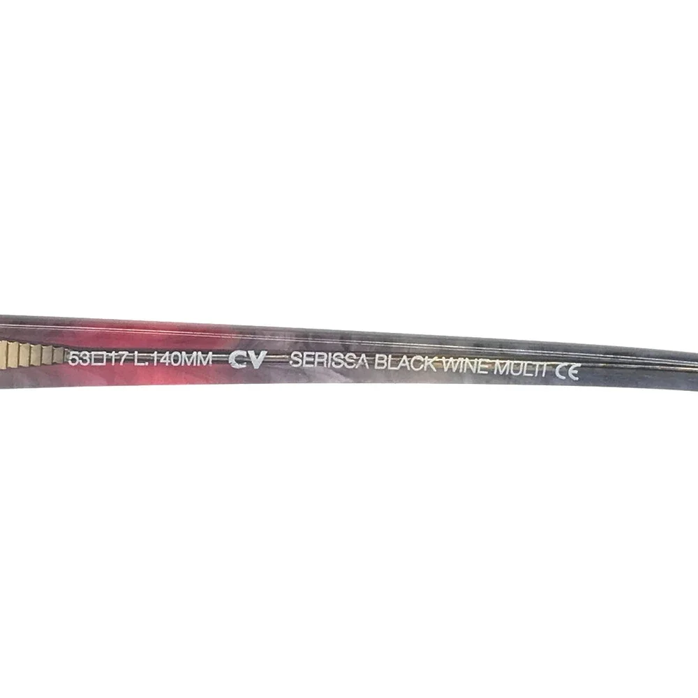 BCBGMAXAZRIA Eyeglasses Frames SERISSA BLACK WINE MULTI Cat Eye 53-17-140